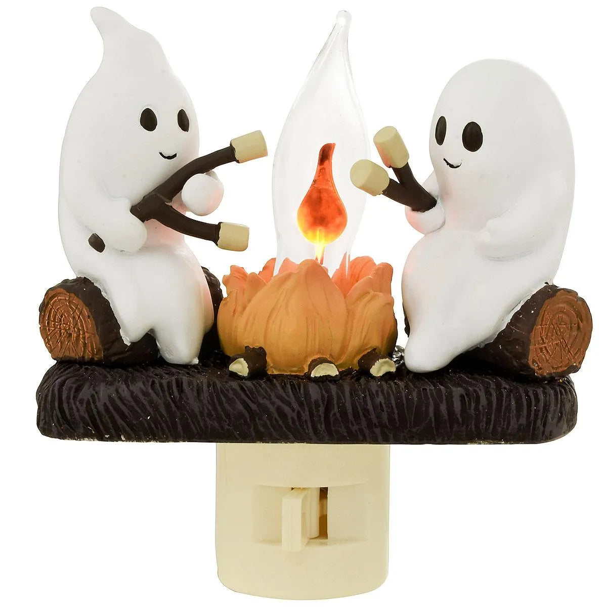 👻Ghosts Roasting Campfire S’Mores Flicker Flame Night Light