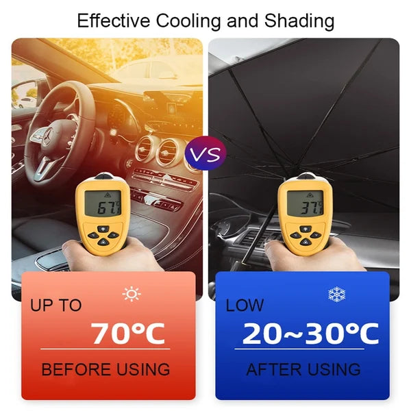 Car Windshield Sun Shade Umbrella -(Heat Insulation Protection) for Auto Windshield Covers Most Cars