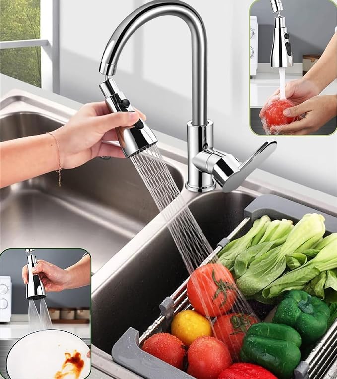 360° Rotation 3 Modes kitchen Sink faucet Extension