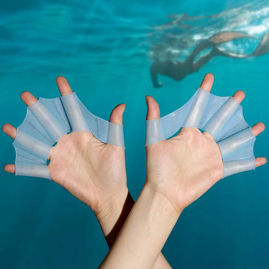 Silicone Swimming Fins Flipper Men Women Child Swim Pool Sport Professional Training Finger Hand Webbed Gloves Paddles Equipment