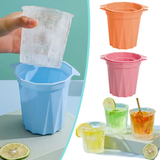 Creative Ice Cup Mold Summer Ice Cup Maker Homemade Refrigerator DIY Ice Cup Mold Frozen Drink Cup Mold Ice Cube Mould Bar Tool