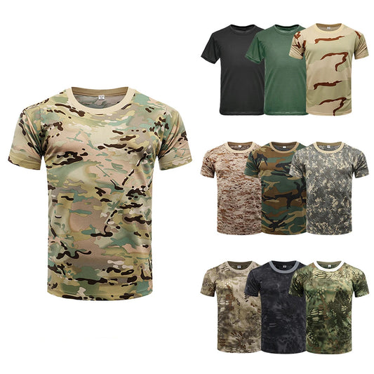 3D Camouflage T-Shirt Men Clothes Outdoor Fashion Casual O Neck Short Sleeve Summer Street Oversized Men Outdoor Sport T Shirts