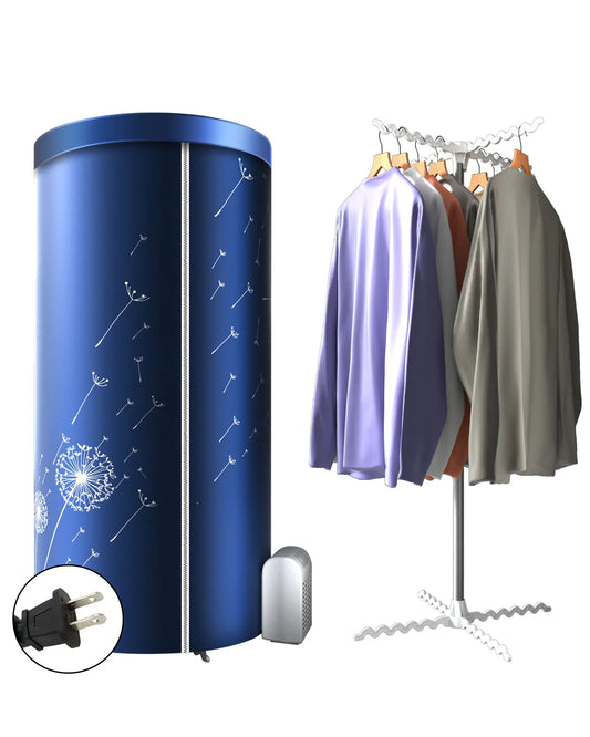 Portable Electric Clothes Dryer,110V - 1000W Heated Clothes Airer,Travel Heated Clothes Dryer with Timer,Electric Clothes Dryer