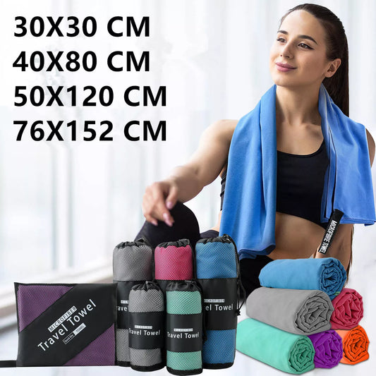 New microfiber towel sports quick-drying super absorbent camping towel super soft and lightweight gym swimming yoga beach towel