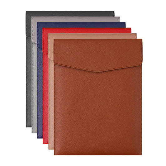 A4 Leather File Folder Big Capacity Document Bag Business Folder Stationery Office Supplies Storage Bag Dustproof Paper Organize