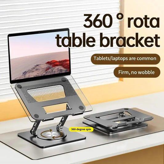 LS652 Laptop Stand Aluminium Alloy Foldable Tablet Rotale Stand Macbook Laptop Portable Fold Holder Cooling Bracket Support