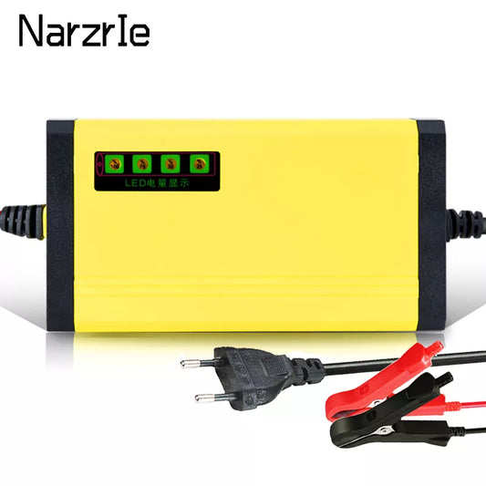 12V 2A Car Battery Charger 220V Power Puls Repair for Wet Dry Lead Acid Battery with LED Display Moto Truck Battery Charger