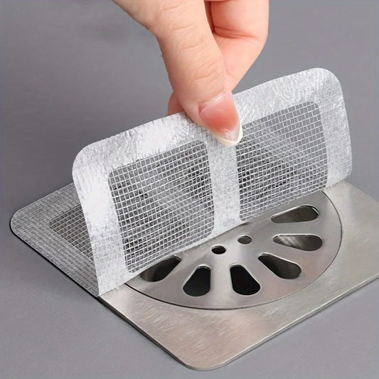 Disposable Hair Catchers for Shower Mesh Shower Drain Covers - Floor Sink Strainer Filter Mesh Stickers Bathroom Accessories