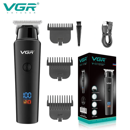 VGR Hair Trimmer Professional Electric Trimmers Cordless Hair Clipper Rechargeable LED Display V 937