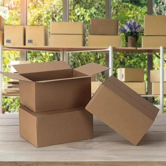 Small Item Shipping Boxes,  5.7x3.3x4.1inches, Single Wall, 32Lb/sq inch, Brown Corrugated Cardboard Mailer Box With Lids