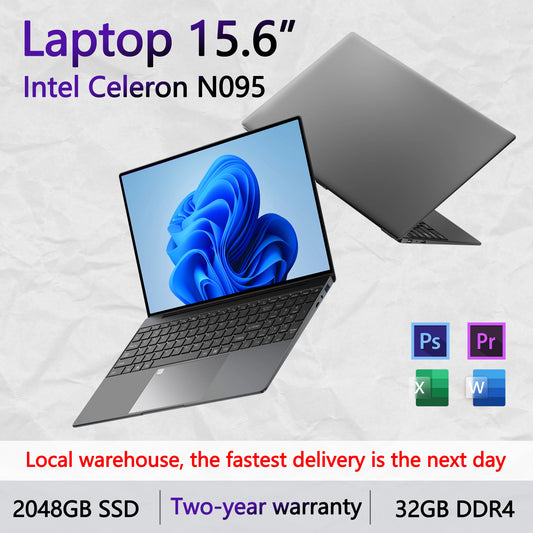 15.6" Inch Laptop,Windows 11 Pro,1920x1080,32GB RAM 2048 GB ROM,Fingerprint Unlock,Backlit Keyboard,Free shipping, fast delivery