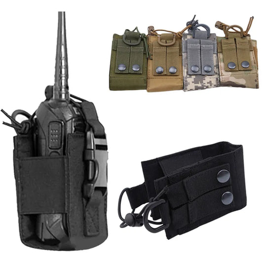 2023 Tactical Radio Pouch Hunting Walkie Talkie Holder Interphone Hanging Bag Military Molle Nylon Magazine Pouch Pocket Caza