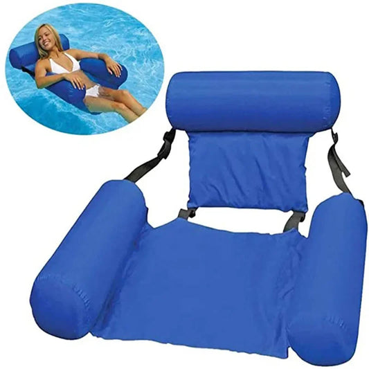 Summer Inflatable Chair Foldable Floating Row PVC Swimming Pool Water Hammock Air Mattresses Bed Beach Water Sport Lounger Chair