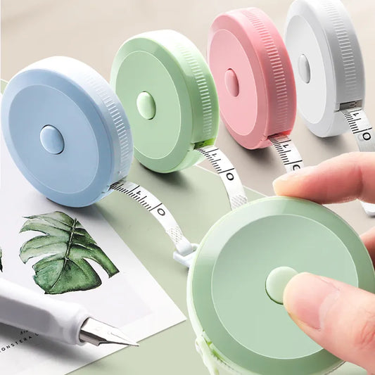 2 Meter Soft Tape Measure Scale Body Sewing Flexible Tailor Ruler Centimeter Inch Portable Retractable Self-Lock Measuring Tape