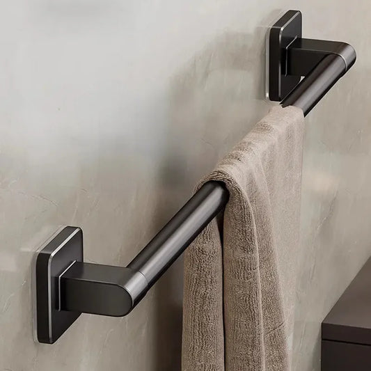 Non perforated suction cup wall mounted towel rack, bathroom storage rack, bathroom horizontal bar towel rack