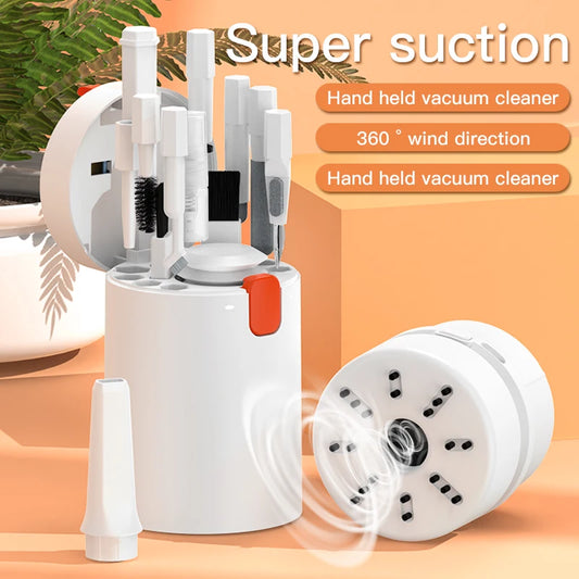 Rechargeable mini vacuum cleaner, 21-in-1 computer keyboard Desktop headset Mobile phone cleaning brush set Camera care tools