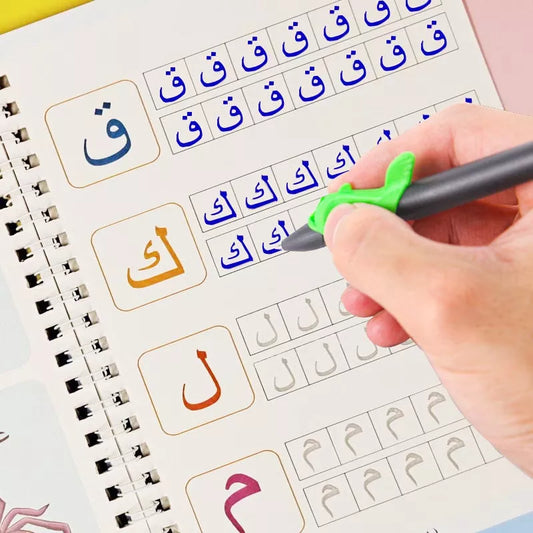 Kids Arabic Copybooks With Pen Practic Reusable Magical Writing Book Free Wiping Children Handwriting Early Learn