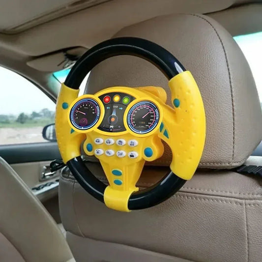 Infant Shining Simulation Steering Wheel Toys Children's Toy Kids Early Education Copilots Stroller Steering Wheel Vocal Toys