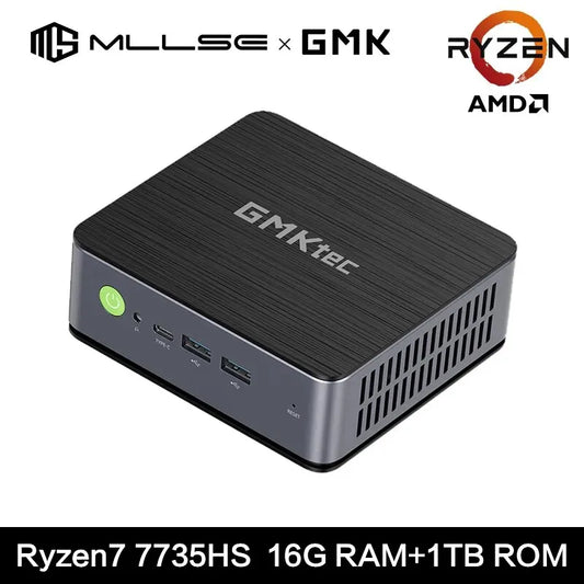 GMKtec K2 Mini PC AMD Ryzen 7 7735HS 8C/16T DDR5 16G RAM 1TB ROM SSD Window 11 Pro BT5.2 WiFi6 RZ608 Desktop Gaming Computer