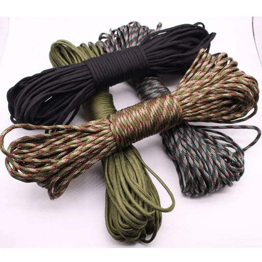 30M Paracord Outdoor Camping, Survival Lanyard, Parachute Rope, Walking Tent Accessories