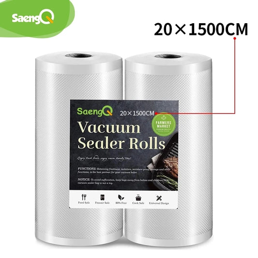 saengQ Kitchen Food Vacuum Sealer Bag Sous Vide Storage Bags For Vacuum Packaging 12/15/20/25/30cm*1500cm/Rolls