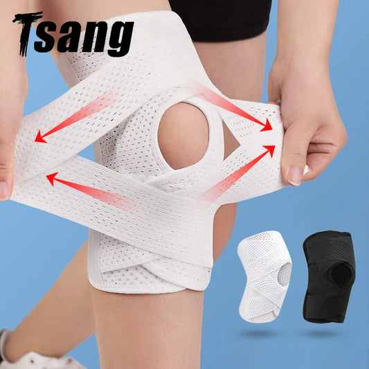 1PC Sports Kneepad Men Women Pressurized Elastic Knee Pads Arthritis Joints Protector Fitness Volleyball Equestrian Protector