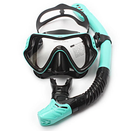 JSJM New Professional Snorkel Diving Mask Snorkels Goggles Glasses Diving Goggles Swimming Tube Set Snorkel Mask Adult Unisex