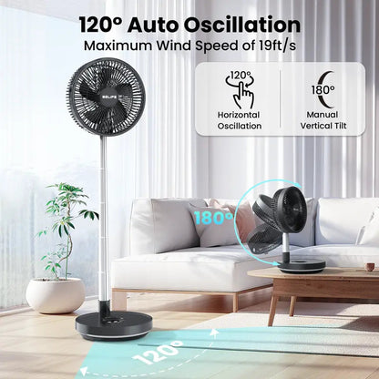 Rechargeable High Speed Table Adjustable Fan