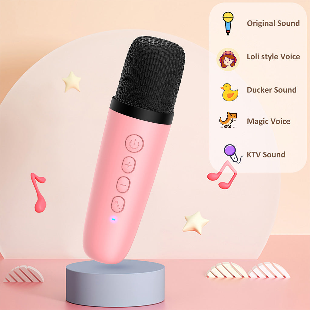 JYX D23 Mini Karaoke Machine for Kids with Wireless Microphones