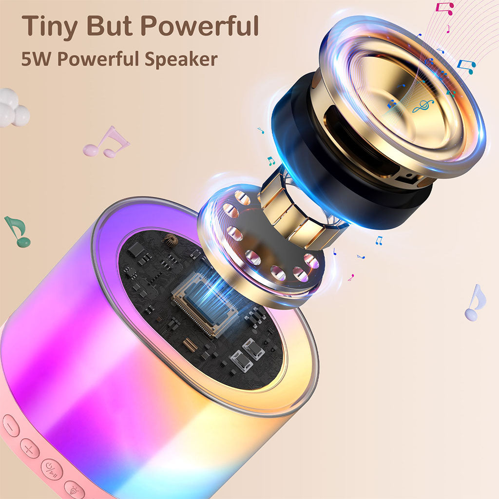 JYX D23 Mini Karaoke Machine for Kids with Wireless Microphones